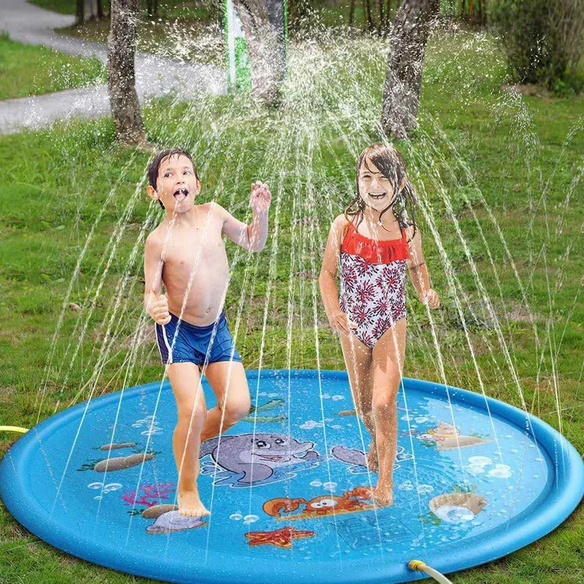 🌊 Mini Su Bahçesi – Çocuklar İçin Serinlik ve Eğlence Matı