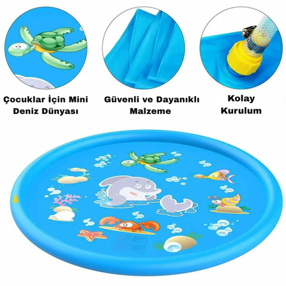 🌊 Mini Su Bahçesi – Çocuklar İçin Serinlik ve Eğlence Matı